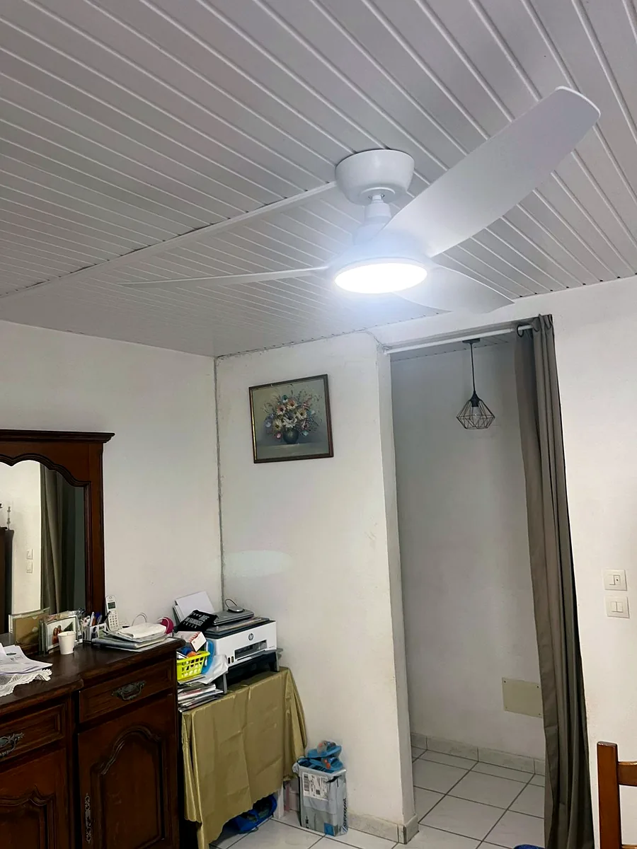 Après installation d'un brasseur d'air FANELITE à Sainte-Rose en Guadeloupe