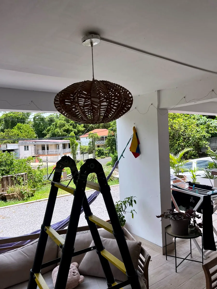 Avant installation d'un brasseur d'air FANELITE au Robert en Martinique